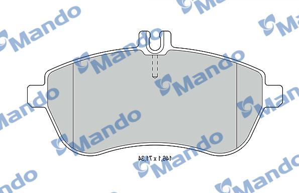 Mando MBF015233 - Kit de plaquettes de frein, frein à disque cwaw.fr