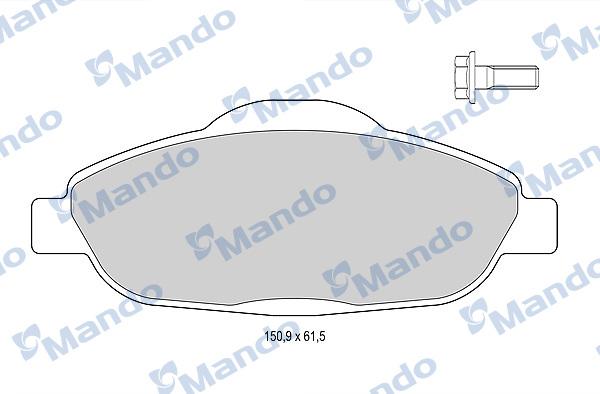 Mando MBF015237 - Kit de plaquettes de frein, frein à disque cwaw.fr