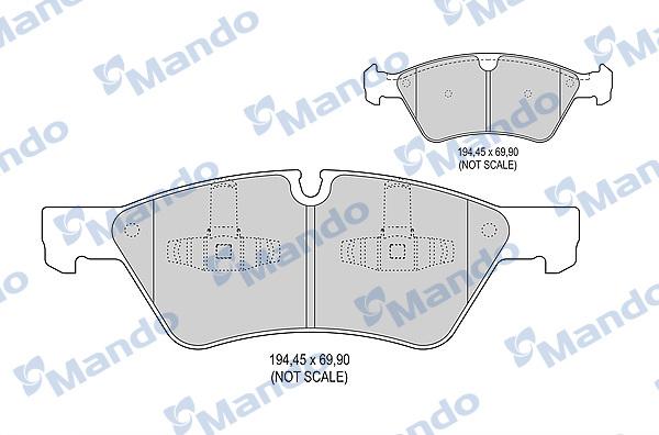 Mando MBF015224 - Kit de plaquettes de frein, frein à disque cwaw.fr