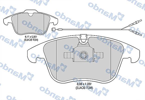 Mando MBF015226 - Kit de plaquettes de frein, frein à disque cwaw.fr