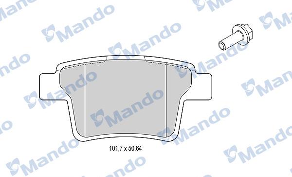 Mando MBF015220 - Kit de plaquettes de frein, frein à disque cwaw.fr