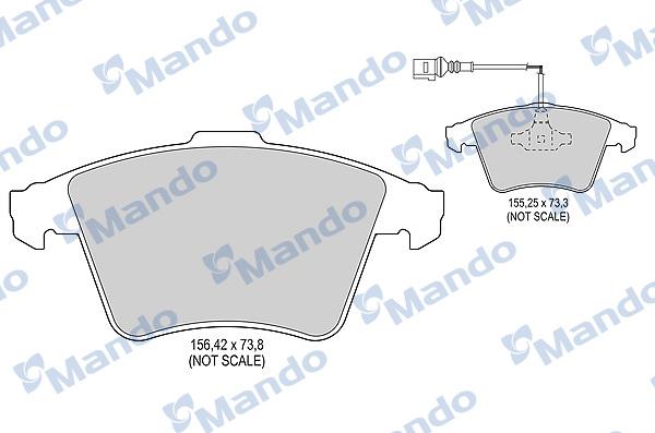 Mando MBF015228 - Kit de plaquettes de frein, frein à disque cwaw.fr