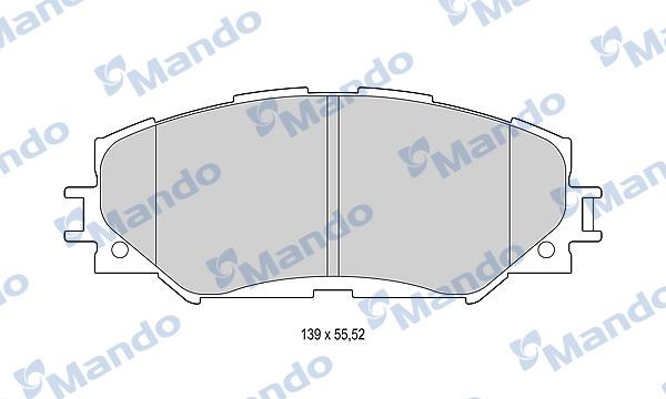 Mando MBF015222 - Kit de plaquettes de frein, frein à disque cwaw.fr