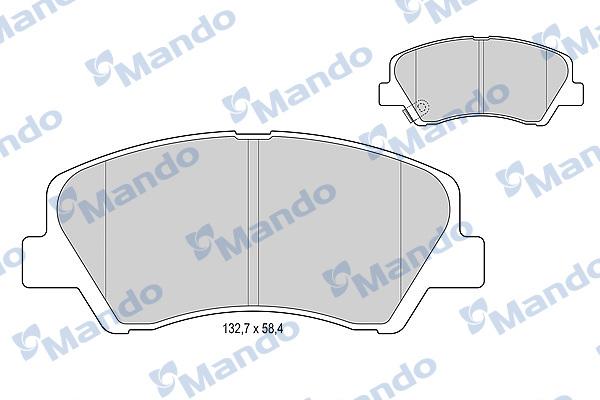 Mando MBF015271 - Kit de plaquettes de frein, frein à disque cwaw.fr