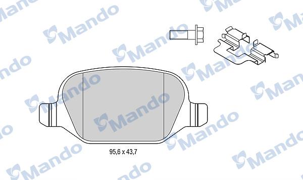 Mando MBF015272 - Kit de plaquettes de frein, frein à disque cwaw.fr