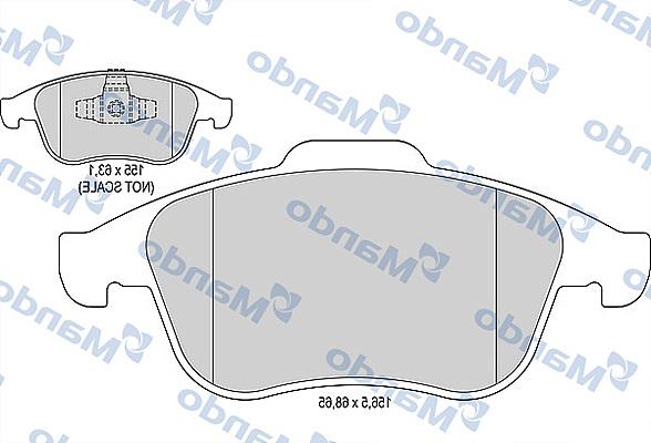 Mando MBF015799 - Kit de plaquettes de frein, frein à disque cwaw.fr