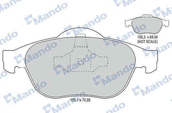 Mando MBF015802 - Kit de plaquettes de frein, frein à disque cwaw.fr