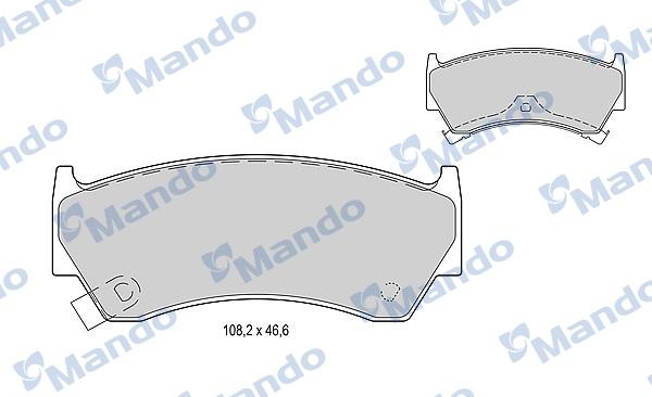 Mando MBF015744 - Kit de plaquettes de frein, frein à disque cwaw.fr