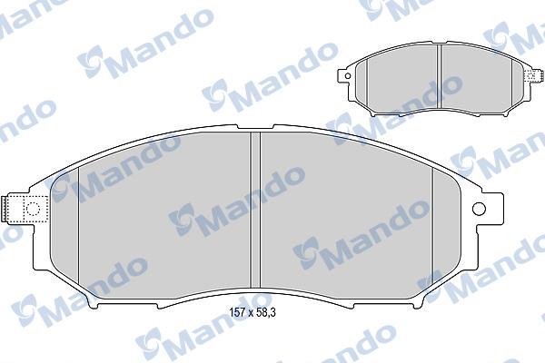 Mando MBF015745 - Kit de plaquettes de frein, frein à disque cwaw.fr