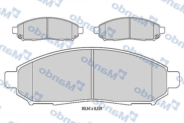 Mando MBF015746 - Kit de plaquettes de frein, frein à disque cwaw.fr