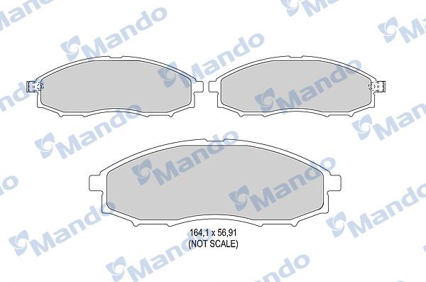 Mando MBF015740 - Kit de plaquettes de frein, frein à disque cwaw.fr