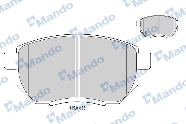 Mando MBF015748 - Kit de plaquettes de frein, frein à disque cwaw.fr