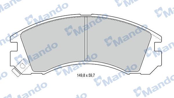 Mando MBF015708 - Kit de plaquettes de frein, frein à disque cwaw.fr