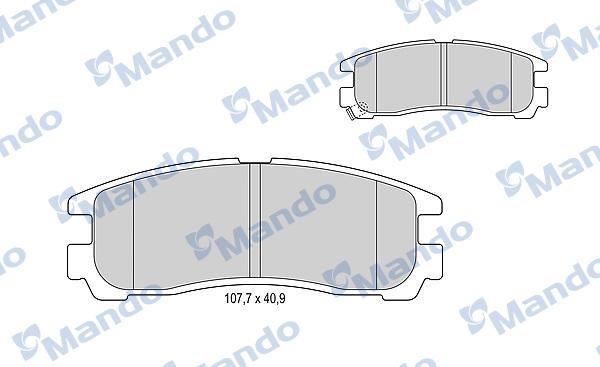 Mando MBF015707 - Kit de plaquettes de frein, frein à disque cwaw.fr