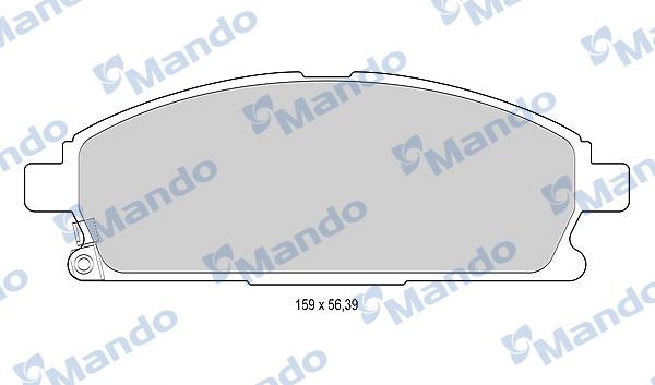 Mando MBF015739 - Kit de plaquettes de frein, frein à disque cwaw.fr