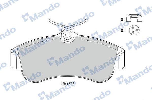 Mando MBF015726 - Kit de plaquettes de frein, frein à disque cwaw.fr