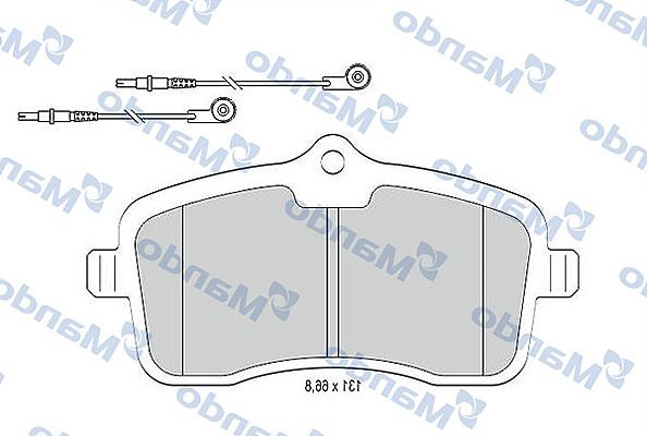 Mando MBF015779 - Kit de plaquettes de frein, frein à disque cwaw.fr