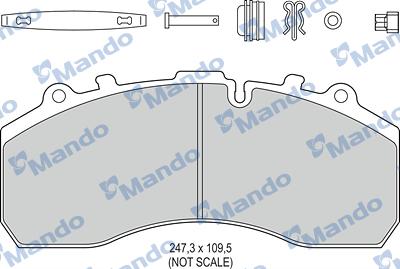 Mando MBF016094 - Kit de plaquettes de frein, frein à disque cwaw.fr