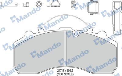 Mando MBF016096 - Kit de plaquettes de frein, frein à disque cwaw.fr