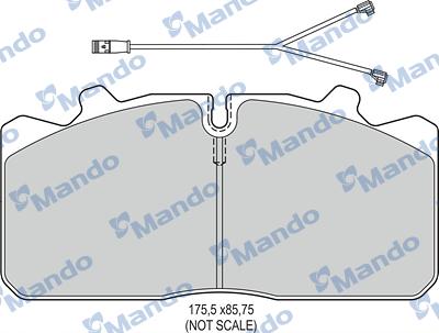 Mando MBF016091 - Kit de plaquettes de frein, frein à disque cwaw.fr