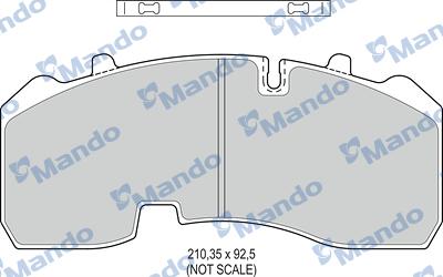 Mando MBF016098 - Kit de plaquettes de frein, frein à disque cwaw.fr