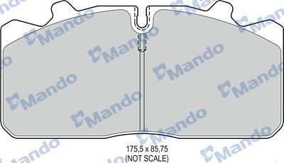 Mando MBF016093 - Kit de plaquettes de frein, frein à disque cwaw.fr