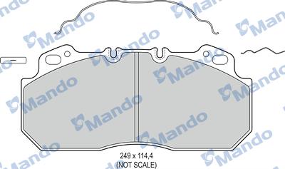 Mando MBF016097 - Kit de plaquettes de frein, frein à disque cwaw.fr