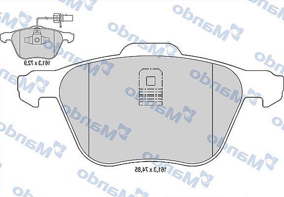 Mando MBF016042 - Kit de plaquettes de frein, frein à disque cwaw.fr