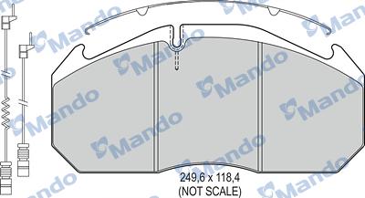 Mando MBF016057 - Kit de plaquettes de frein, frein à disque cwaw.fr