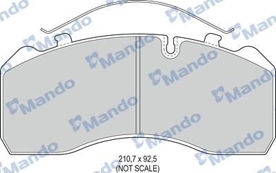 Mando MBF016064 - Kit de plaquettes de frein, frein à disque cwaw.fr