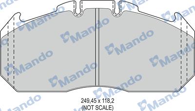 Mando MBF016066 - Kit de plaquettes de frein, frein à disque cwaw.fr