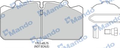 Mando MBF016060 - Kit de plaquettes de frein, frein à disque cwaw.fr