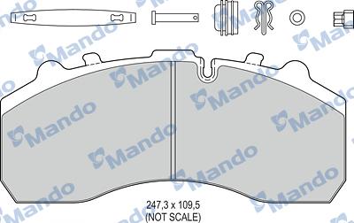 Mando MBF016061 - Kit de plaquettes de frein, frein à disque cwaw.fr