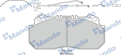 Mando MBF016063 - Kit de plaquettes de frein, frein à disque cwaw.fr