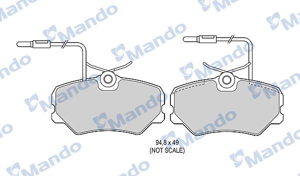 Mando MBF016009 - Kit de plaquettes de frein, frein à disque cwaw.fr