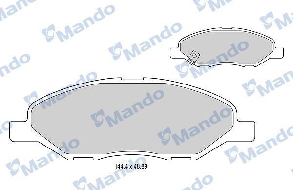 Mando MBF016005 - Kit de plaquettes de frein, frein à disque cwaw.fr