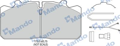 Mando MBF016089 - Kit de plaquettes de frein, frein à disque cwaw.fr