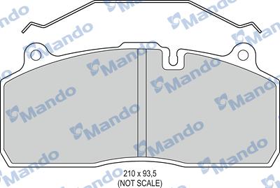 Mando MBF016082 - Kit de plaquettes de frein, frein à disque cwaw.fr