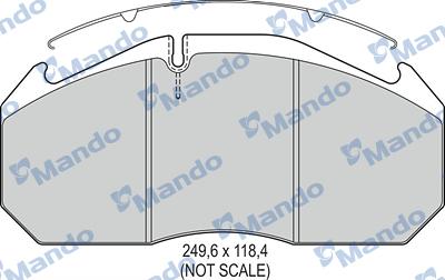 Mando MBF016087 - Kit de plaquettes de frein, frein à disque cwaw.fr