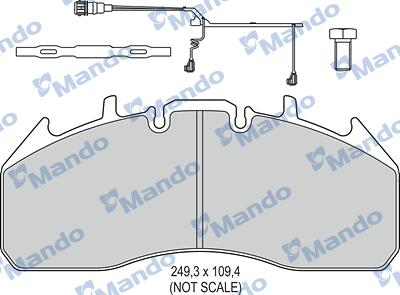 Mando MBF016074 - Kit de plaquettes de frein, frein à disque cwaw.fr