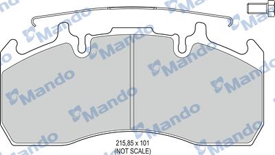 Mando MBF016075 - Kit de plaquettes de frein, frein à disque cwaw.fr