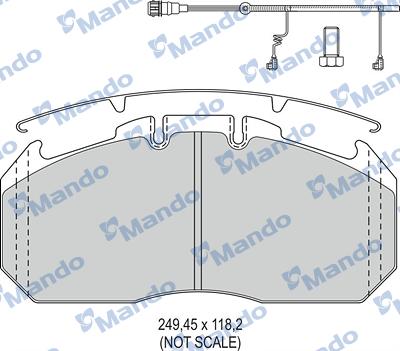 Mando MBF016101 - Kit de plaquettes de frein, frein à disque cwaw.fr