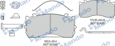 Mando MBF016108 - Kit de plaquettes de frein, frein à disque cwaw.fr