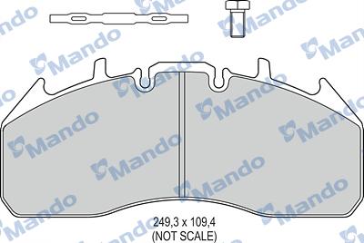 Mando MBF016110 - Kit de plaquettes de frein, frein à disque cwaw.fr