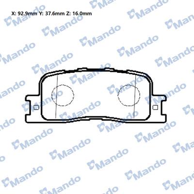 Mando MBF010315E - Kit de plaquettes de frein, frein à disque cwaw.fr