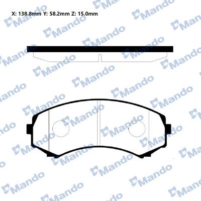 Mando RMPA09 - Kit de plaquettes de frein, frein à disque cwaw.fr