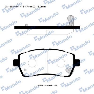 Mando RMPA05NS - Kit de plaquettes de frein, frein à disque cwaw.fr