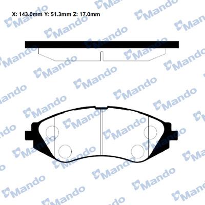 Mando RMPD03NS - Kit de plaquettes de frein, frein à disque cwaw.fr