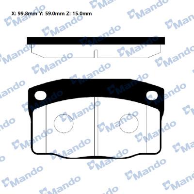 Mando RMPD02NS - Kit de plaquettes de frein, frein à disque cwaw.fr