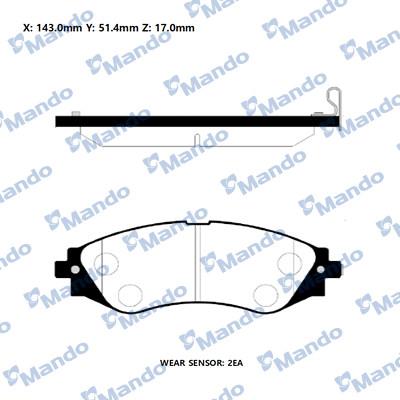 Mando RMPD19NS - Kit de plaquettes de frein, frein à disque cwaw.fr